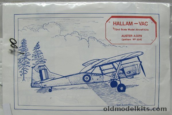Hallam-Vac 1/72 Auster A.O.P.9 (AOP-9), 504 plastic model kit